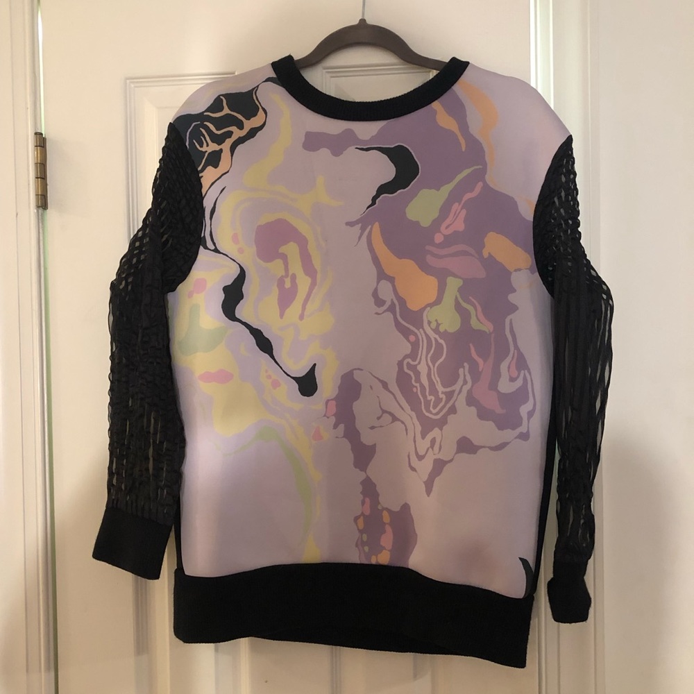 Retro style neoprene sweatshirt